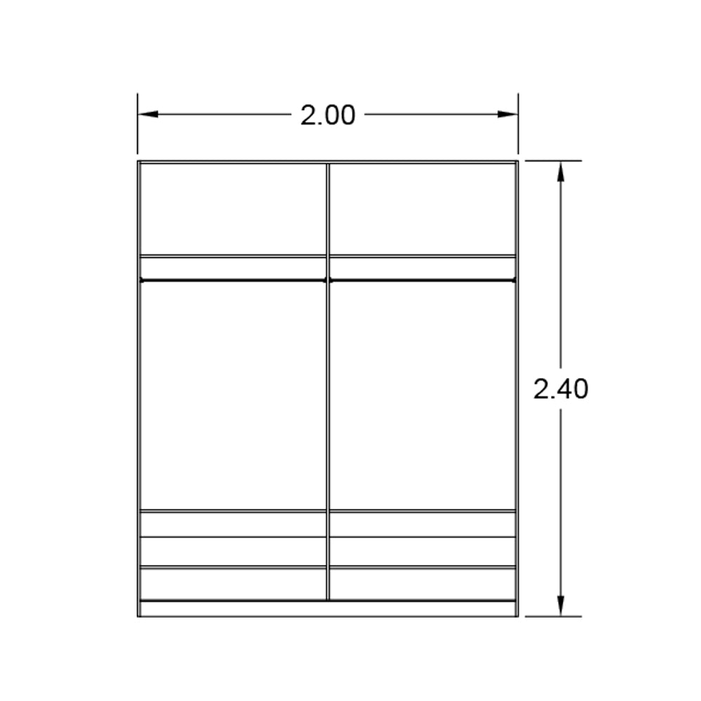 Wardrobe 220x200cm - FW020 - Image 2