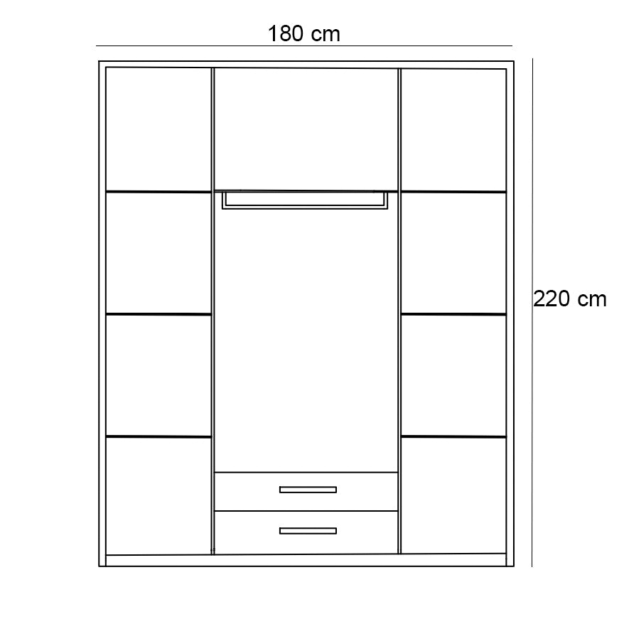 Wardrobe 220 x 180 cm - FW025 - Image 2