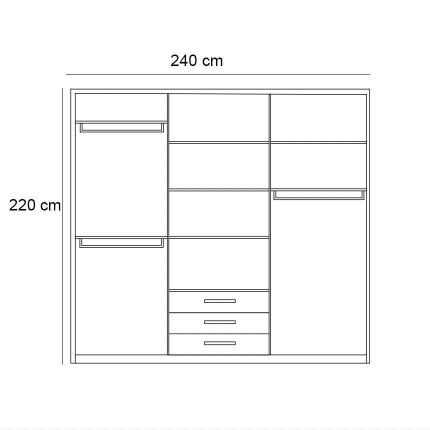 Wardrobe 220 x 240 cm - FW030 - Image 2